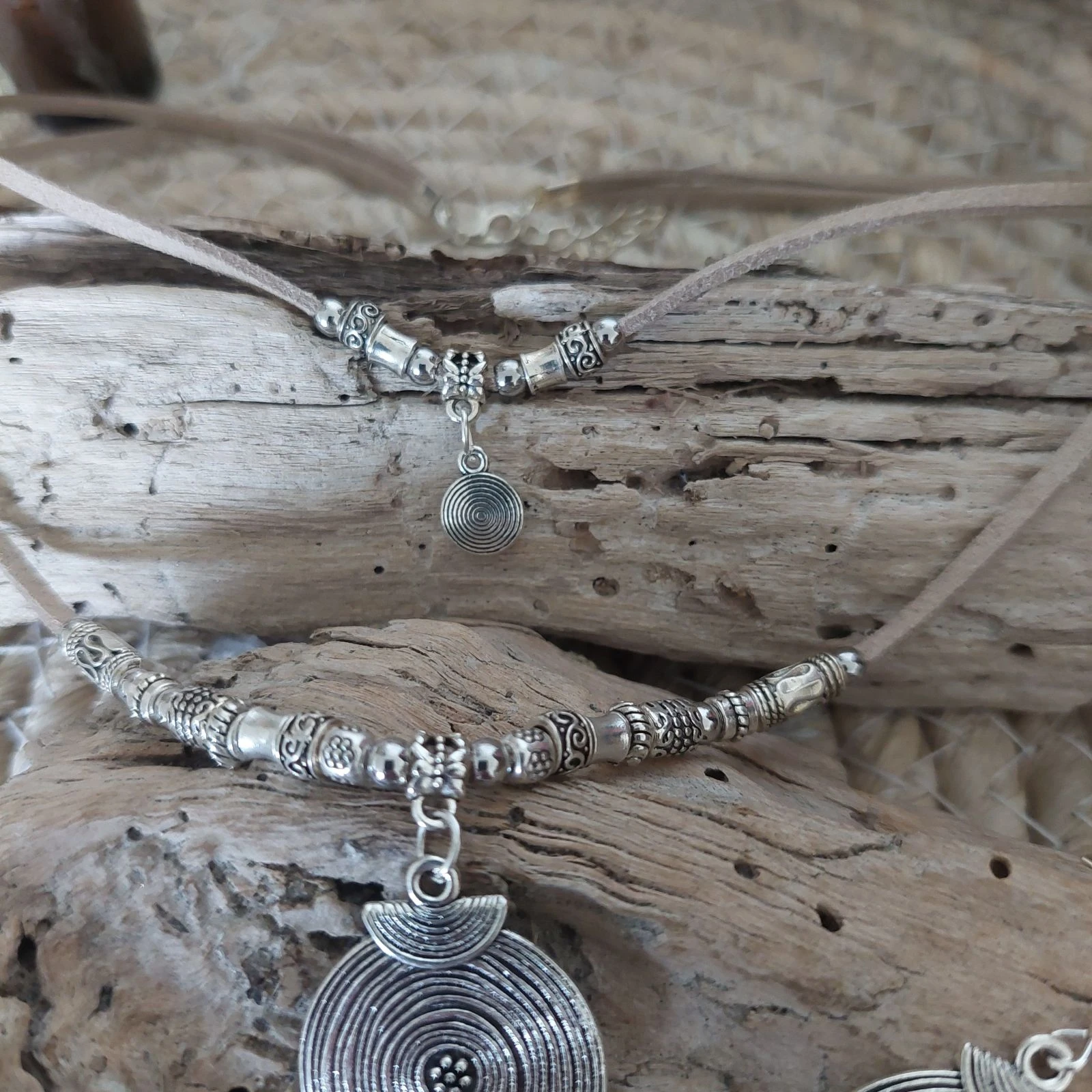 Conjunto boêmio de duas voltas, círculo maia infinito, bege – photo 5